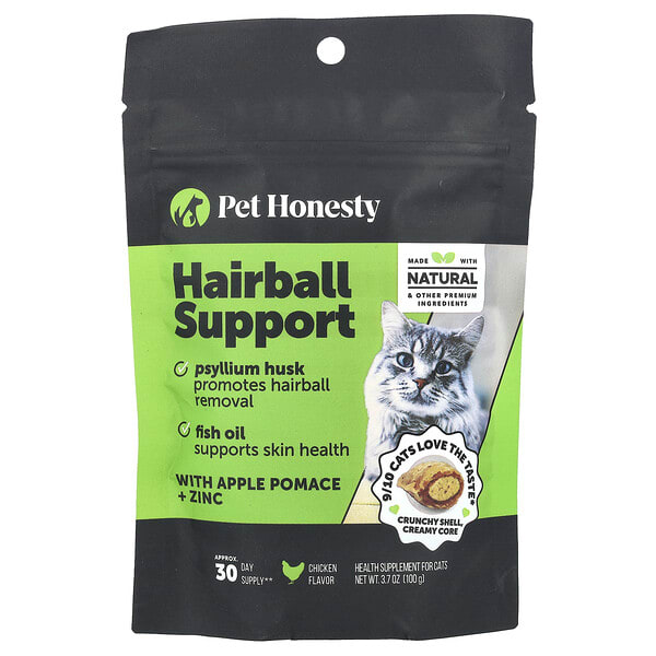 peh72807_v_2.jpg Hairball Support, для кошек, с курицей, 100 г (3,7 унции) — Pet Honesty