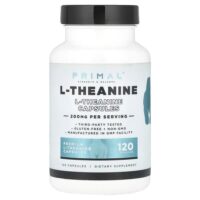 L-теанин, 200 мг, 120 капсул — PrePrimal