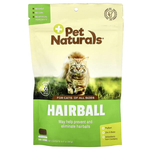 pen00786_v_28.jpg Hairball, для кошек, все размеры, жевательные таблетки, 160 г, 240 г (8,47 унции) — Pet Naturals