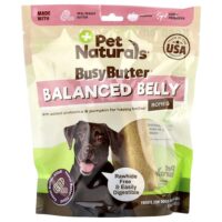 BusyButter®, сбалансированные кости живота, для собак весом более 10 кг (26 фунтов), с начинкой из арахисового масла, 368,5 г (13 унций) — Pet Naturals