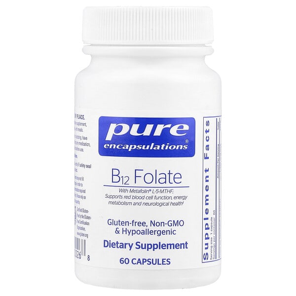 pes00026_v_11.jpg Фолат B12, 60 капсул — Pure Encapsulations