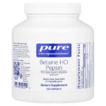 Бетаин гидрохлорид, пепсин, 250 капсул — Pure Encapsulations
