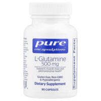 L-глютамин, 500 мг, 90 капсул — Pure Encapsulations
