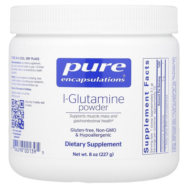 pes00139_v_11.jpg L-глютамин в порошке, 227 г (8 унций) — Pure Encapsulations
