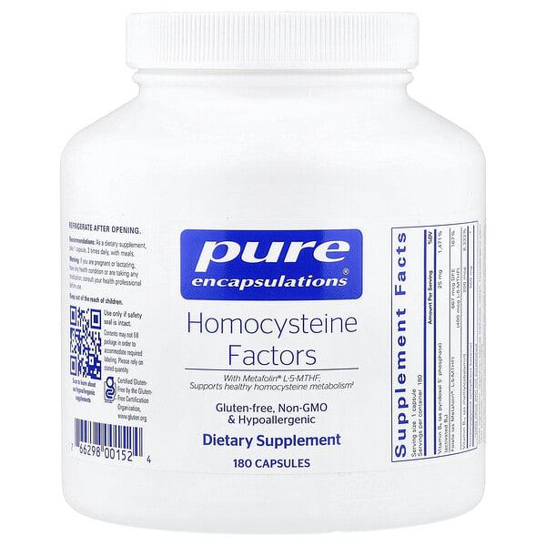 pes00152_v_10.jpg Homocysteine Factors, 180 Capsules — Pure Encapsulations