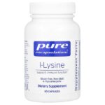 L-лизин, 90 капсул (500 мг в 1 капсуле) — Pure Encapsulations