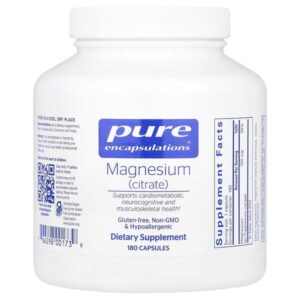 Магний (цитрат), 150 мг, 180 капсул — Pure Encapsulations