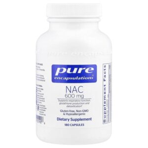 NAC, 600 мг, 180 капсул — Pure Encapsulations