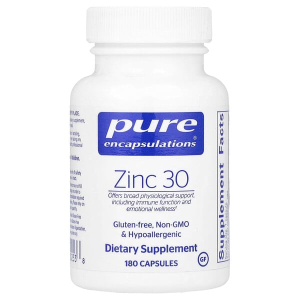 pes00253_v_19.jpg Цинк 30, 180 капсул (30 мг в капсуле) — Pure Encapsulations