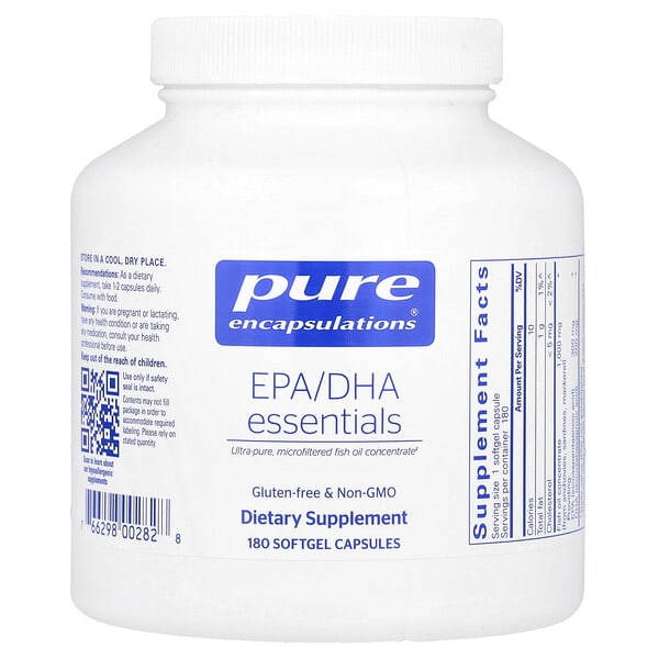 pes00282_v_11.jpg EPA / DHA Essentials, 180 мягких капсул — Pure Encapsulations