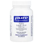 альфа-липоевая кислота, 200 мг, 120 капсул — Pure Encapsulations