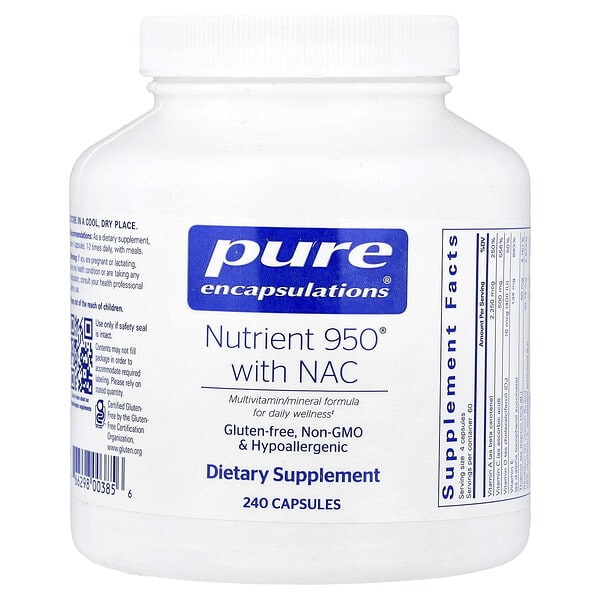 pes00385_v_10.jpg Nutrient 950® with NAC, 240 Capsules — Pure Encapsulations