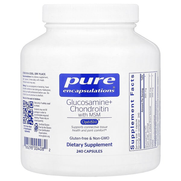 pes00408_v_10.jpg Glucosamine + Chondroitin with MSM, 240 Capsules — Pure Encapsulations