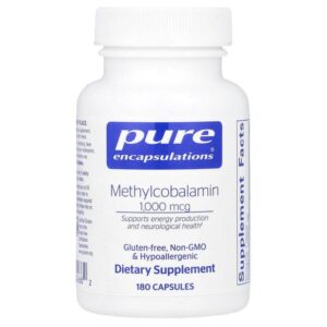 Метилкобаламин, 1000 мкг, 180 капсул — Pure Encapsulations