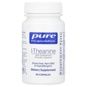 L-теанин, 60 капсул (200 мг в 1 капсуле) — Pure Encapsulations
