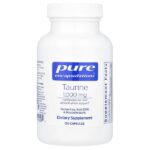 таурин, 1000 мг, 120 капсул — Pure Encapsulations