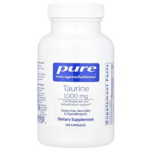 таурин, 1000 мг, 120 капсул — Pure Encapsulations
