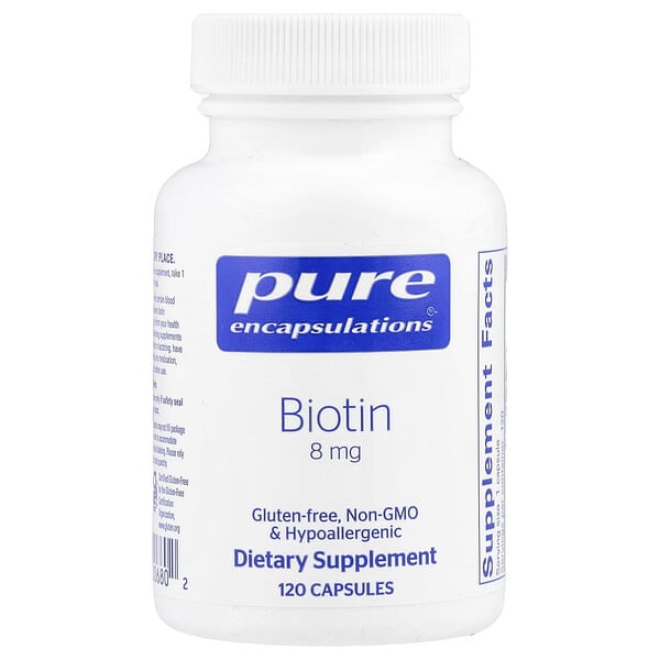 pes00680_v_11.jpg Биотин, 8 мг, 120 капсул — Pure Encapsulations