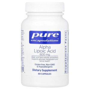 Альфа-липоевая кислота, 600 мг, 60 капсул — Pure Encapsulations