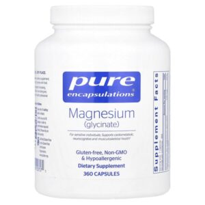 Магний (глицинат), 360 капсул (120 мг на капсулу) — Pure Encapsulations