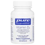Витамин D3, 25 мкг (1000 МЕ), 120 капсул — Pure Encapsulations