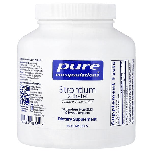 pes00868_v_11.jpg стронций (цитрат), 180 капсул (227 мг в 1 капсуле) — Pure Encapsulations