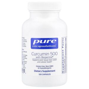 Куркумин 500 с Bioperine®, 120 капсул — Pure Encapsulations