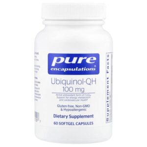 Убихинол QH, 100 мг, 60 мягких капсул — Pure Encapsulations