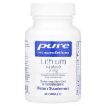 Литий (оротат), 5 мг, 90 капсул — Pure Encapsulations