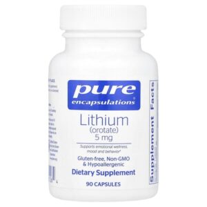 Литий (оротат), 5 мг, 90 капсул — Pure Encapsulations