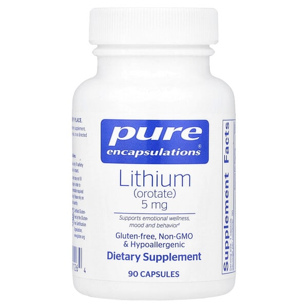 pes01126_v_11.jpg Литий (оротат), 5 мг, 90 капсул — Pure Encapsulations