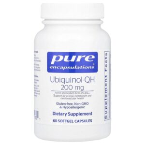 Ubiquinol-QH, 200 мг, 60 мягких капсул — Pure Encapsulations
