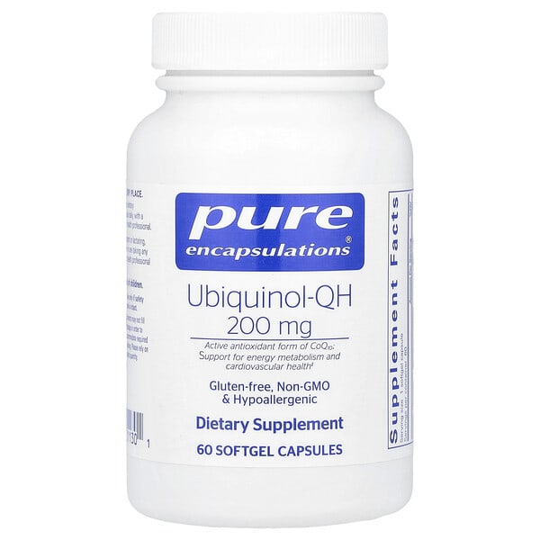 pes01130_v_11.jpg Ubiquinol-QH, 200 мг, 60 мягких капсул — Pure Encapsulations