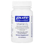 Vitamin D3, 250 mcg (10,000 IU), 60 Capsules — Pure Encapsulations