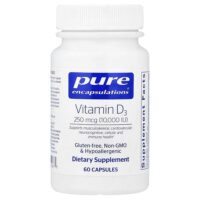 Vitamin D3, 250 mcg (10,000 IU), 60 Capsules — Pure Encapsulations
