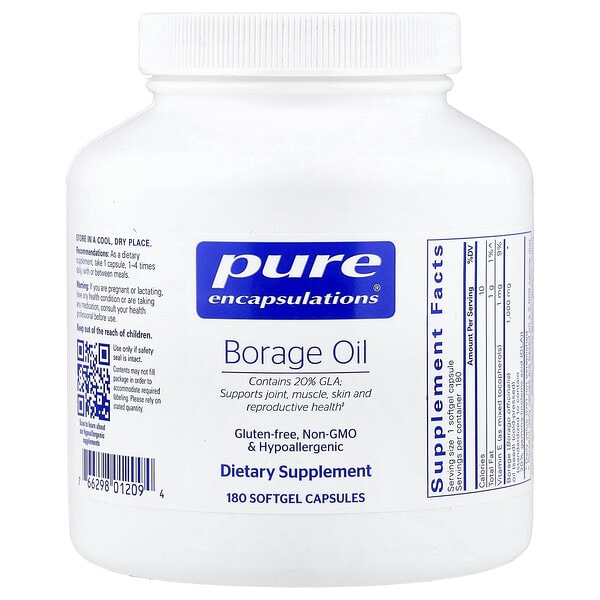 pes01209_v_10.jpg Borage Oil, 180 Softgel Capsules — Pure Encapsulations