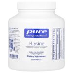 L-лизин, 270 капсул (500 мг на капсулу) — Pure Encapsulations