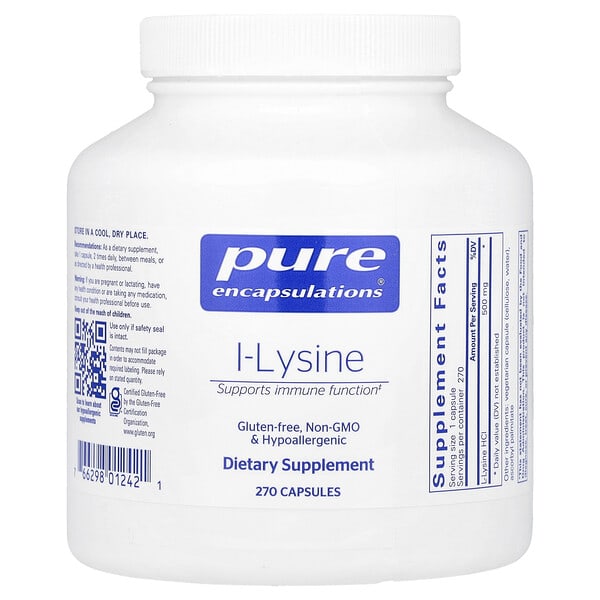 pes01242_v_8.jpg L-лизин, 270 капсул (500 мг на капсулу) — Pure Encapsulations