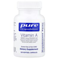 Vitamin A, 3,000 mcg (10,000 IU), 120 Softgel Capsules — Pure Encapsulations