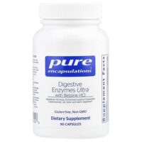 Пищеварительные ферменты с бетаином гидрохлоридом, 90 капсул — Pure Encapsulations