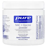 NAC + Glycine Powder, Natural Peach Ginger, 5.6 oz (159 g) — Pure Encapsulations