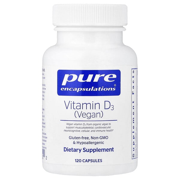pes02350_v_10.jpg Vitamin D3 Vegan, 120 Capsules (50 mcg per Capsule) — Pure Encapsulations