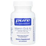 Витамины D3 и K2, 120 капсул — Pure Encapsulations