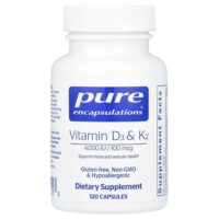 Витамины D3 и K2, 120 капсул — Pure Encapsulations