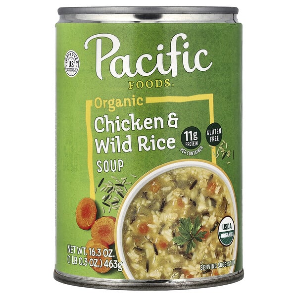 pfd28367_v_10.jpg органический суп с курицей и диким рисом, 463 г (16,3 унции) — Pacific Foods