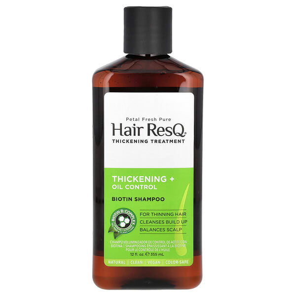 pfh41601_v_53.jpg Hair ResQ, шампунь с биотином, для густоты волос и контроля жирности, 355 мл (12 жидк. унций) — Petal Fresh