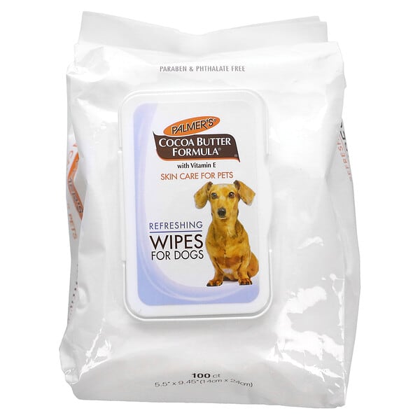 pfp90115_v_3.jpg Palmer's for Pets, Формула кокосового масла с витамином E, освежающие салфетки для собак, 100 салфеток