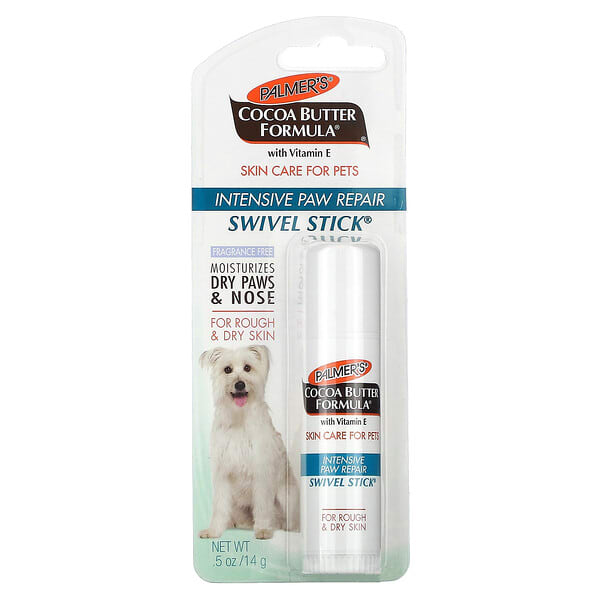 pfp90118_v_11.jpg Palmer's for Pets, Какао-масло с витамином Е, интенсивное восстановление лап, для огрубевшей и сухой кожи, без отдушек, 14 г (0,5 унции)
