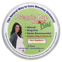 Preggie Pop Drops Plus, кислая малина, кислый лимон, 10 мг, 21 шт. — Preggie