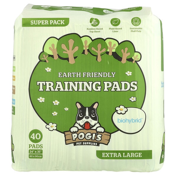 pgi84605_v_40.jpg Earth Friendly Training Pads, очень большие, 40 шт. — Pogi's Pet Supplies